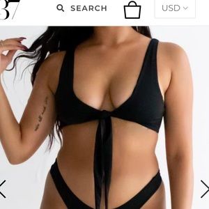 437 Swim Kenzie Top in Black NWT and Free Bag!